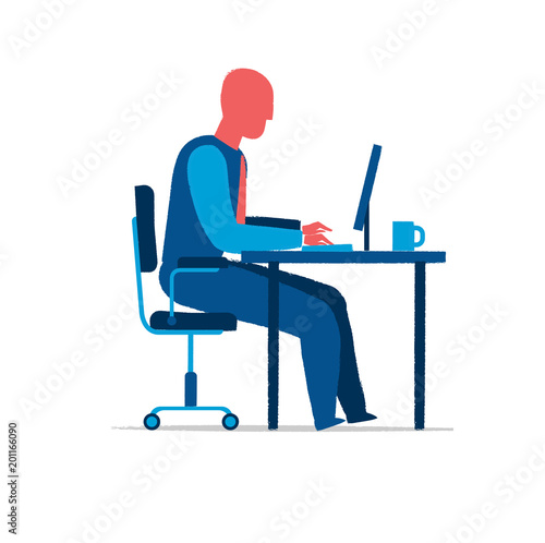 Lavoro alla scrivania in ufficio o da remoto