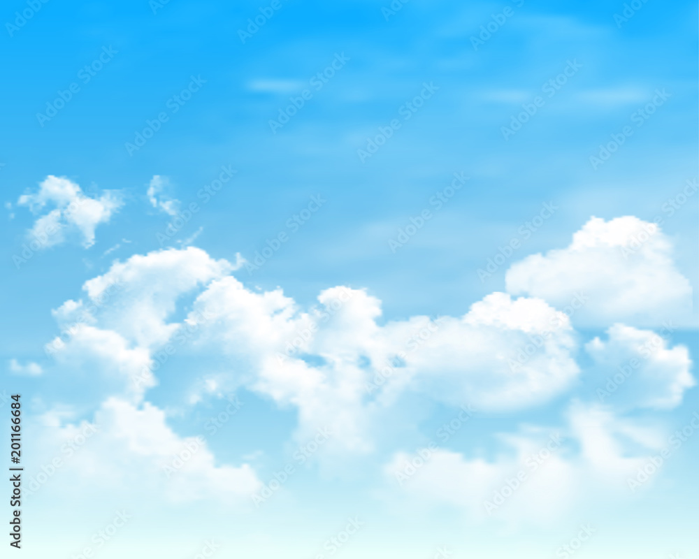 
Background with clouds on blue sky. Blue Sky vector