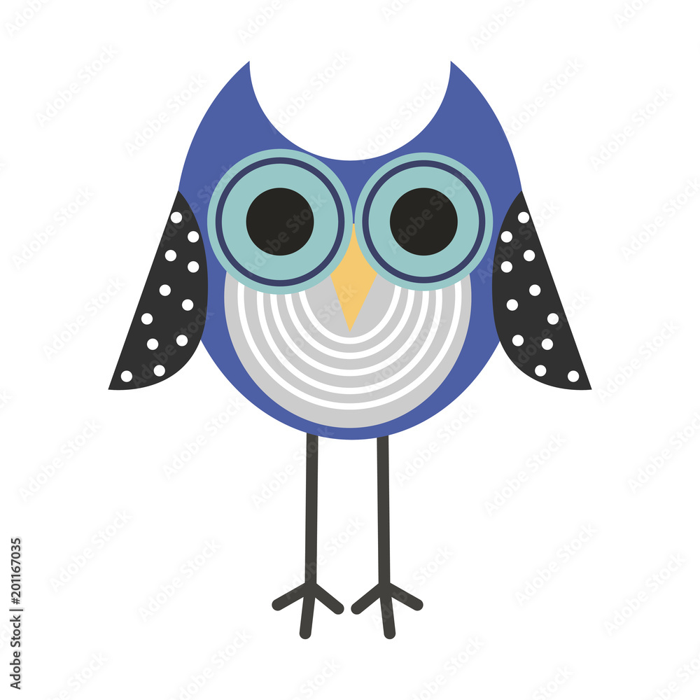 Colorful owl icon for print, cute owl logo, cartoon owl for wallpaper Stock  Vector | Adobe Stock