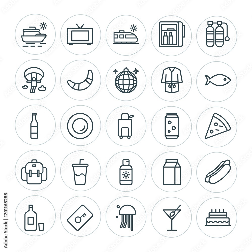 Modern Simple Set of food, hotel, drinks, travel Vector outline Icons. ..Contains such Icons as screen, cake, mustard, white, jellyfish and more on white background. Fully Editable. Pixel Perfect Modern Simple Set of food, hotel, drinks, travel Vector outline Icons. ..Contains such Icons as screen, cake, mustard, white, jellyfish and more on white background. Fully Editable. Pixel Perfect
