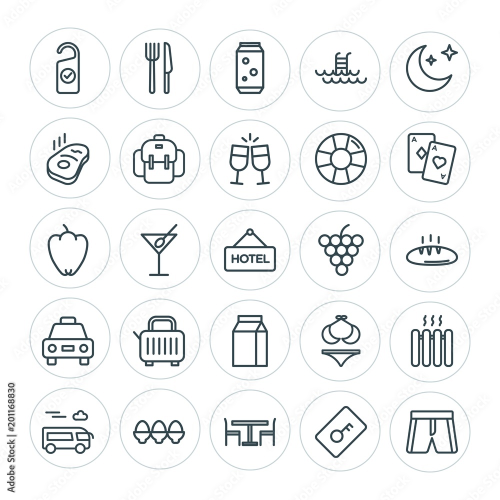 Modern Simple Set of food, hotel, drinks, travel Vector outline Icons. ..Contains such Icons as cold, knife, can, heater, drink, room and more on white background. Fully Editable. Pixel Perfect Modern Simple Set of food, hotel, drinks, travel Vector outline Icons. ..Contains such Icons as cold, knife, can, heater, drink, room and more on white background. Fully Editable. Pixel Perfect