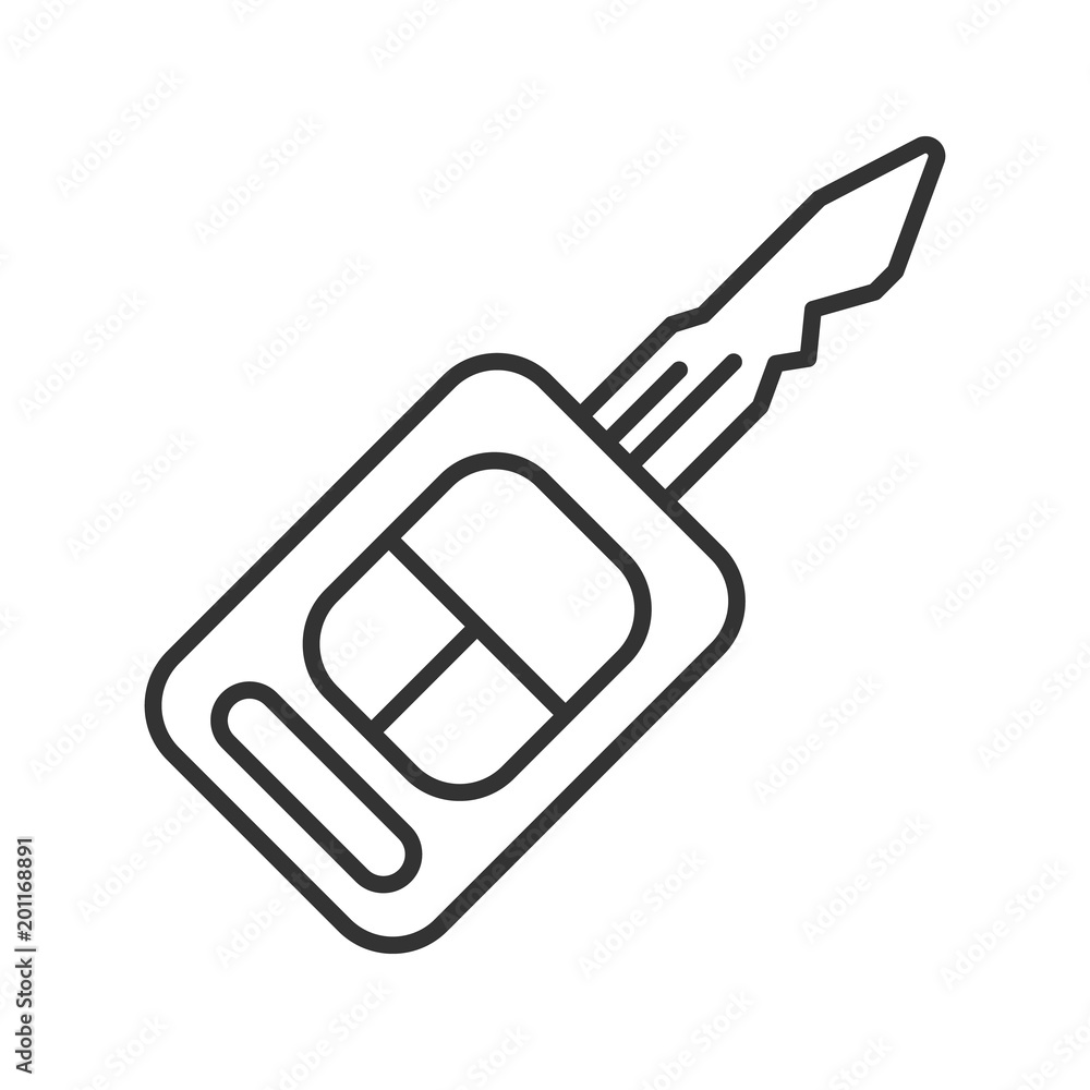 Fototapeta premium Car key linear icon
