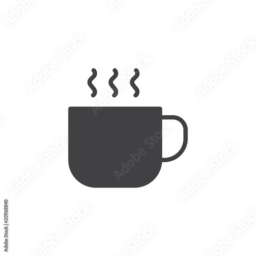 Coffee cup vector icon. filled flat sign for mobile concept and web design. Hot drink simple solid icon. Symbol  logo illustration. Pixel perfect vector graphics