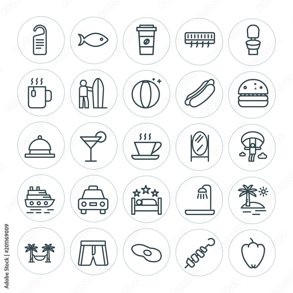 Modern Simple Set of food, hotel, drinks, travel Vector outline Icons. ..Contains such Icons as scrambled, paper, cocktail, do, bath and more on white background. Fully Editable. Pixel Perfect Modern Simple Set of food, hotel, drinks, travel Vector outline Icons. ..Contains such Icons as scrambled, paper, cocktail, do, bath and more on white background. Fully Editable. Pixel Perfect