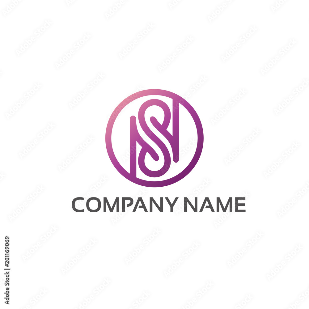 letters sn company logo template letters sn company logo template