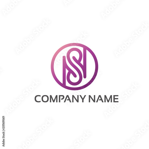 Fototapeta Naklejka Na Ścianę i Meble -  letters sn company logo template