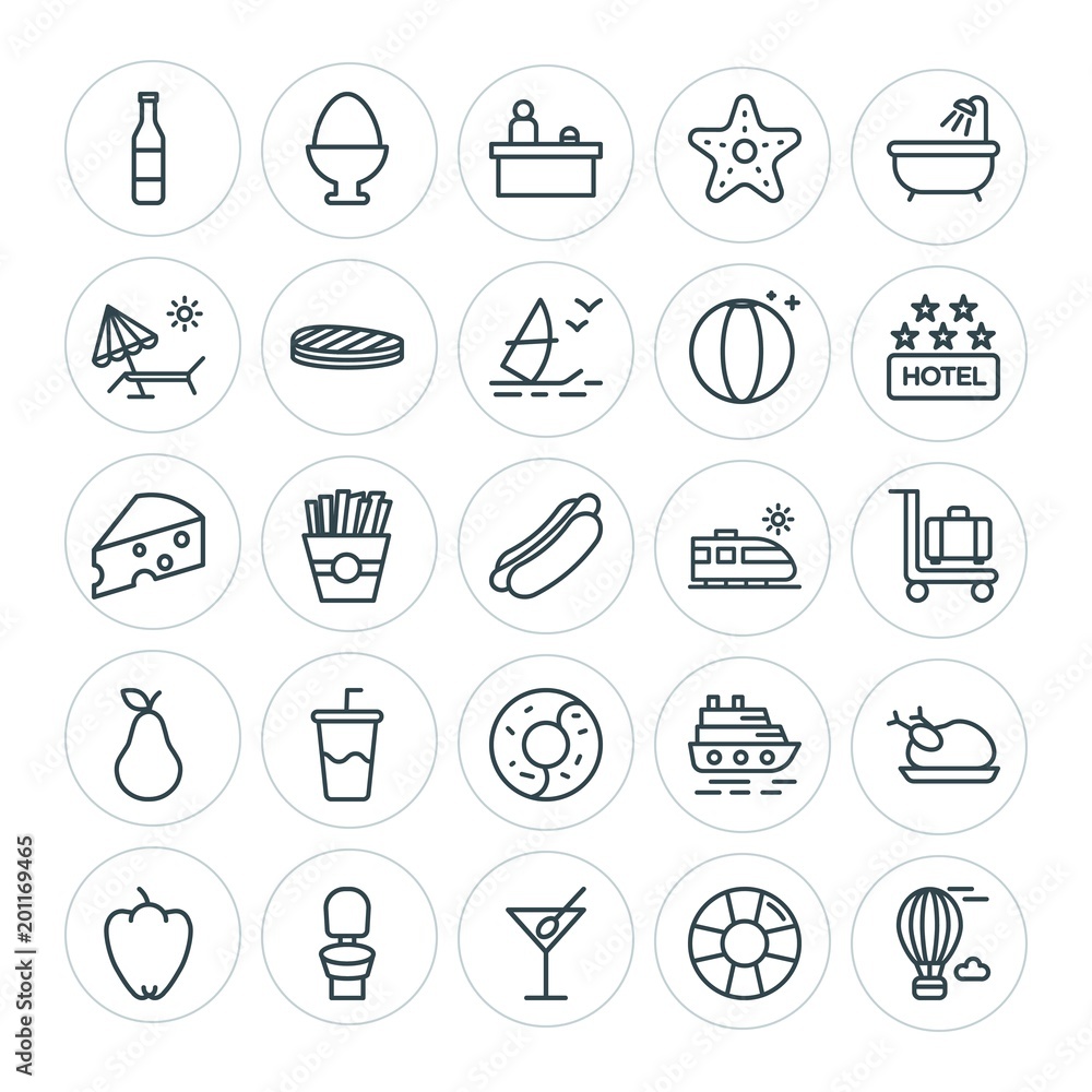 Modern Simple Set of food, hotel, drinks, travel Vector outline Icons. ..Contains such Icons as pepper, circle, martini, water, poultry and more on white background. Fully Editable. Pixel Perfect Modern Simple Set of food, hotel, drinks, travel Vector outline Icons. ..Contains such Icons as pepper, circle, martini, water, poultry and more on white background. Fully Editable. Pixel Perfect