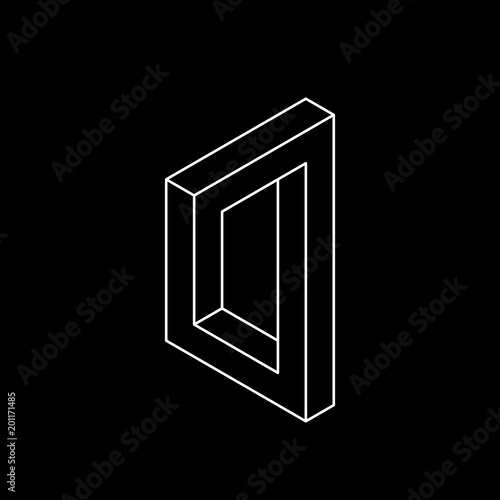 Impossible object. Isolated...