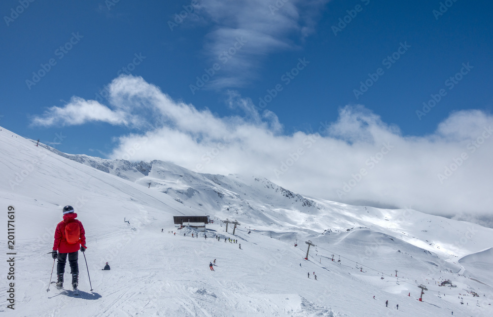 Ski slopes of Pradollano in Sierra Nevada mountains in Spain Ski slopes of Pradollano in Sierra Nevada mountains in Spain