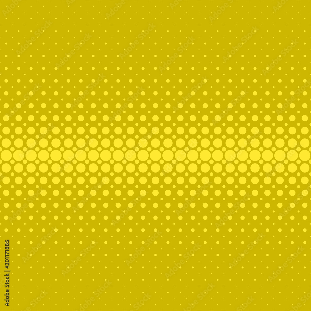 Yellow retro abstract halftone dot pattern background - vector graphic design from circles
