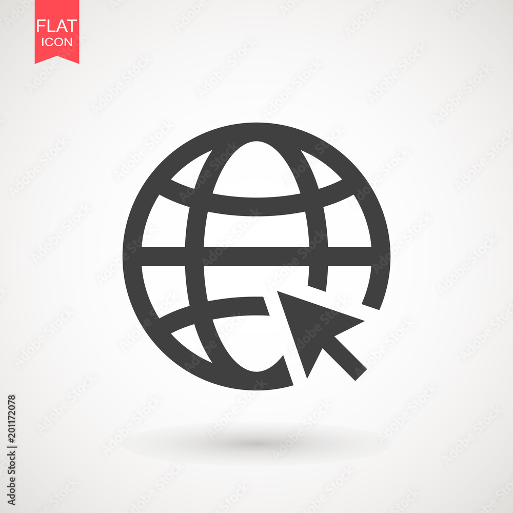 Gray Go to web icon isolated on background. Logo illustration Gray Go to web icon isolated on background. Logo illustration