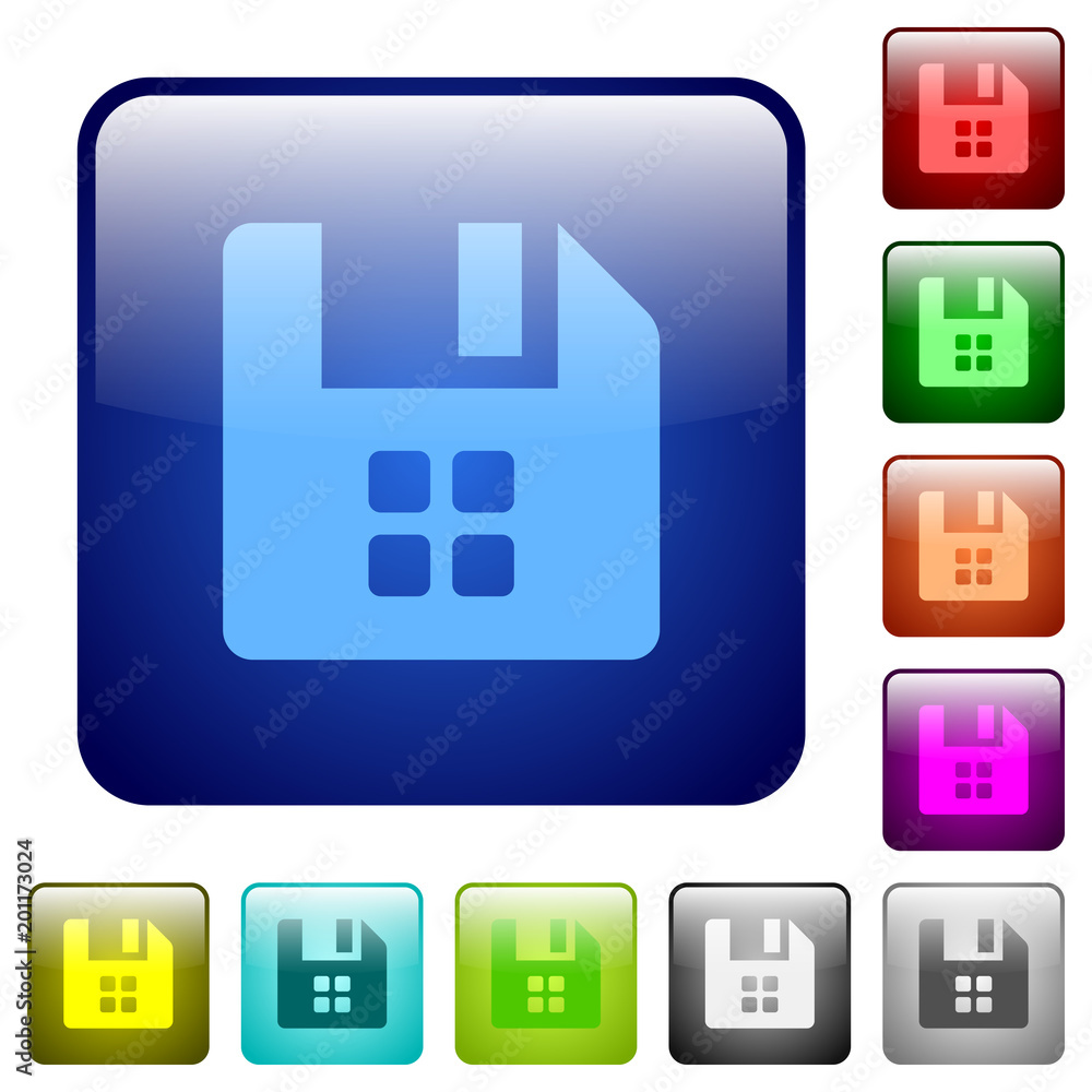 File components color square buttons