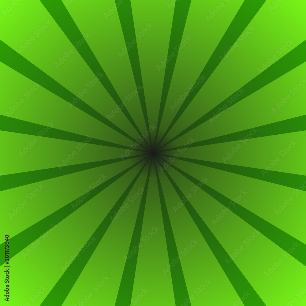 Green gradient abstract star burst background - motion vector graphic design with radial striped rays Green gradient abstract star burst background - motion vector graphic design with radial striped rays