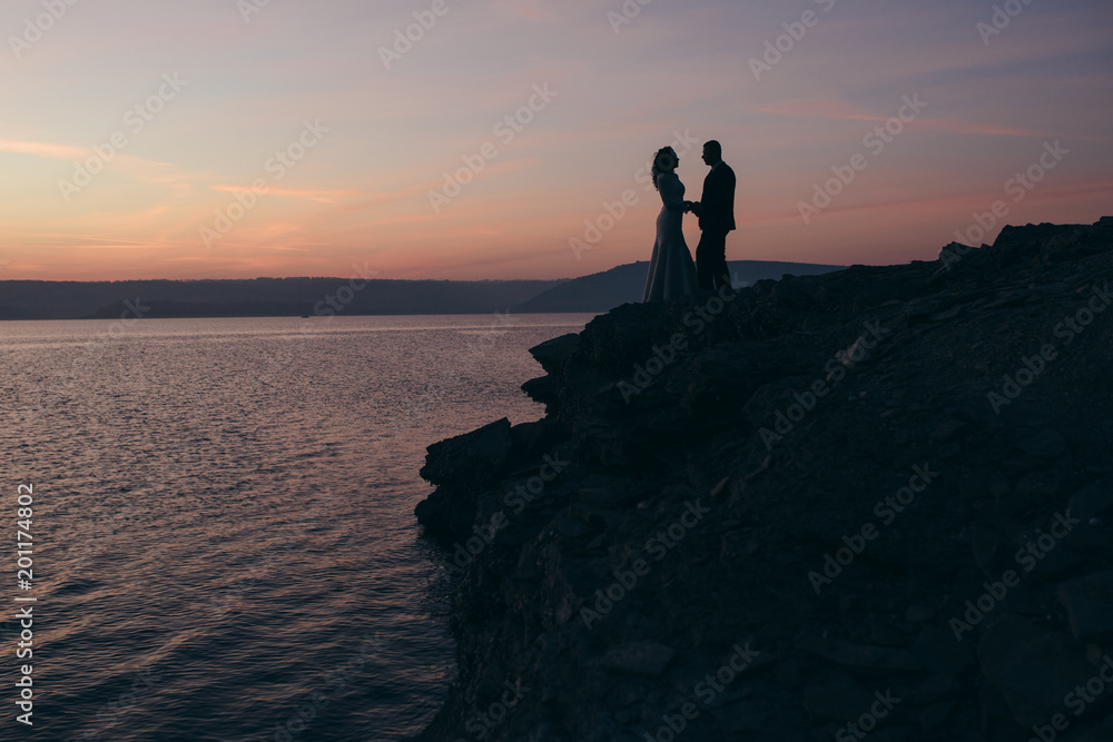 Beautiful young couple on their wedding day Beautiful young couple on their wedding day