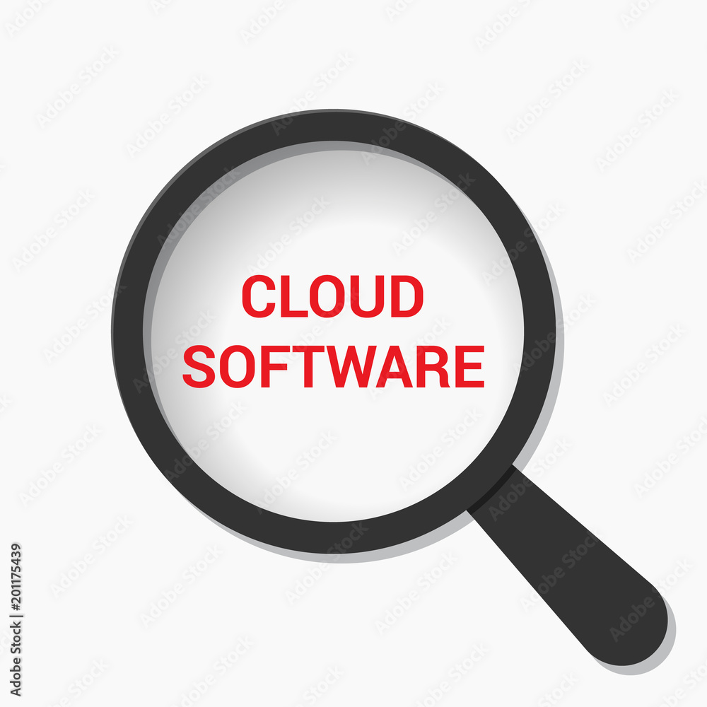 Magnifying Optical Glass With Words Cloud Software Magnifying Optical Glass With Words Cloud Software