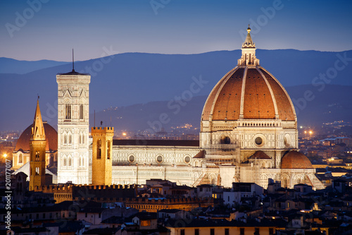 Florence Dome by night, Italy