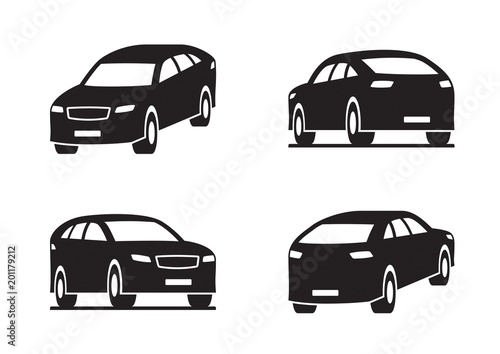 Sport utility vehicle in perspective - vector illustration