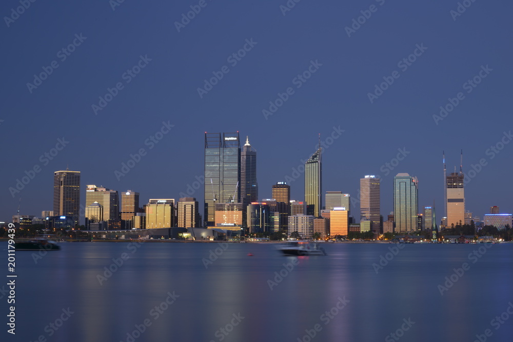 Perth night view seeing from South Perth