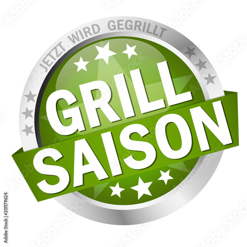 Button with banner Grillsaison