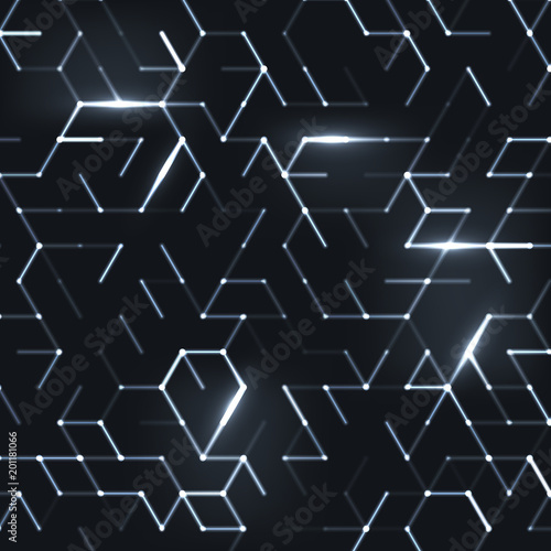 Abstract polygonal space. Background with connecting dots and lines. Graphic concept for your design