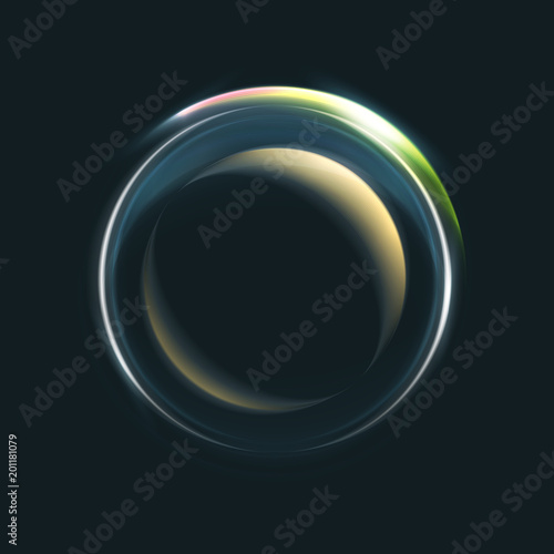 Magic circle light effects. Illustration isolated on dark background. Graphic concept for your design