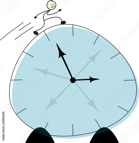 Strichmännchen: Zeit rast, Zeit geht schnell vorbei