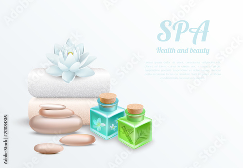 Spa Realistic Gentle Design Concept  