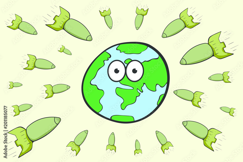 Fototapeta premium The surrounded planet