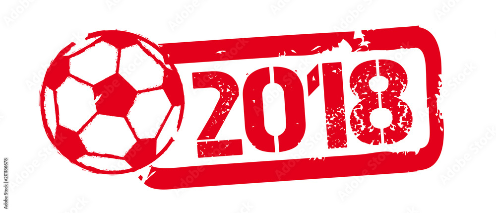 Fototapeta premium Stempel Fußball-WM 2018