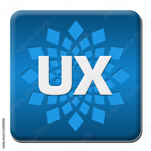 UX Blue Rounded Square With Element 