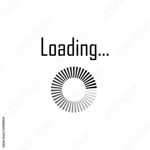 Download sign. Load icon. Load system. Data load. Loading bar. Load icon. Vector stock illustration. - stock vector