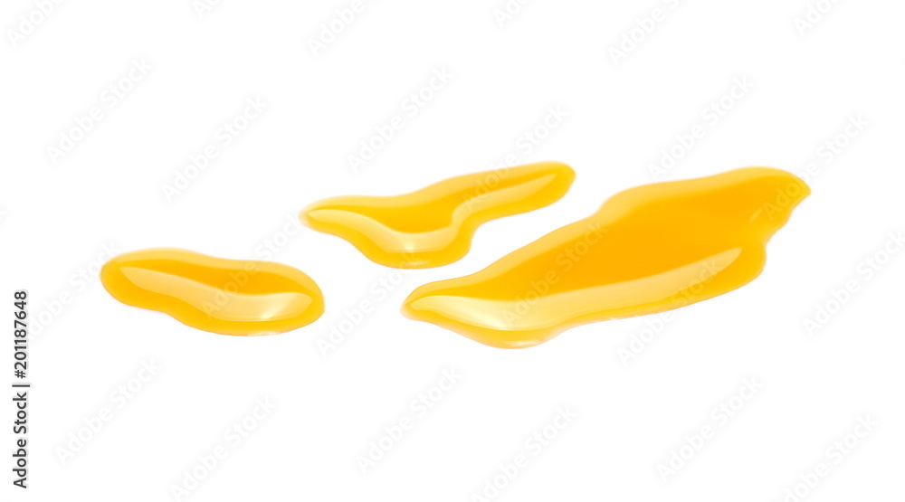 Puddle of orange juice isolated on white background, clipping path Puddle of orange juice isolated on white background, clipping path