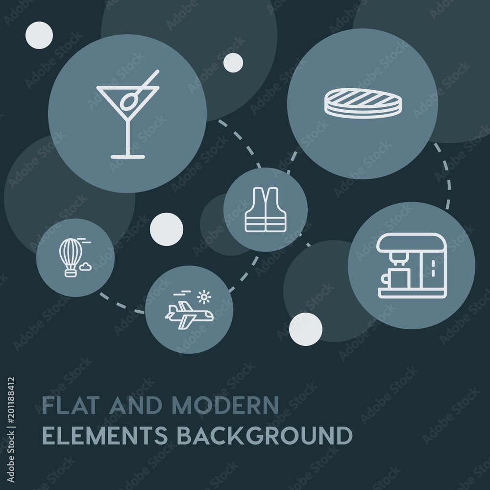 food, drinks, travel outline vector icons and elements background with circle bubbles networks...Multipurpose use on websites, presentations, brochures and more food, drinks, travel outline vector icons and elements background with circle bubbles networks...Multipurpose use on websites, presentations, brochures and more
