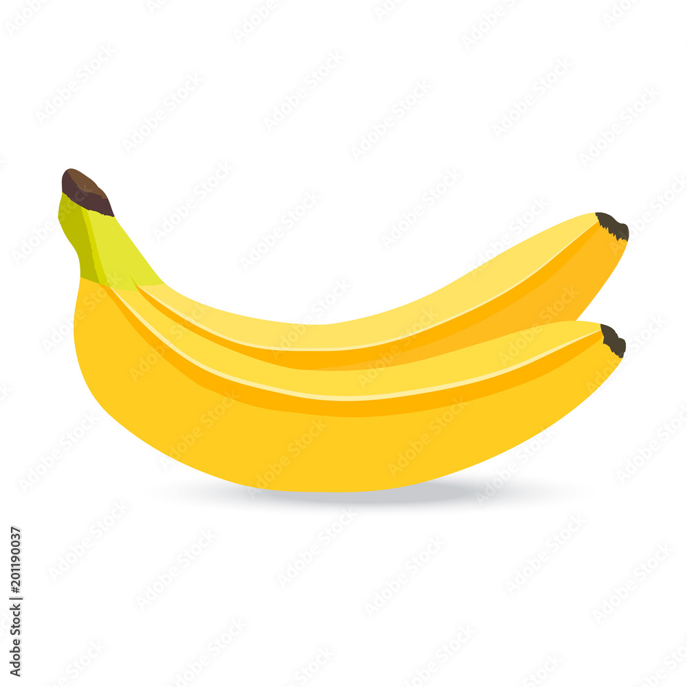 Vector banana isolated on white