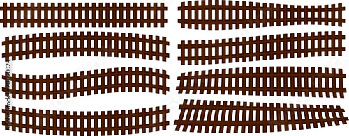 Wooden railroad set