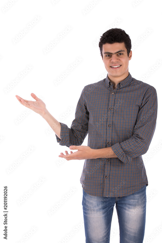 a guy intorducing a guy intorducing
