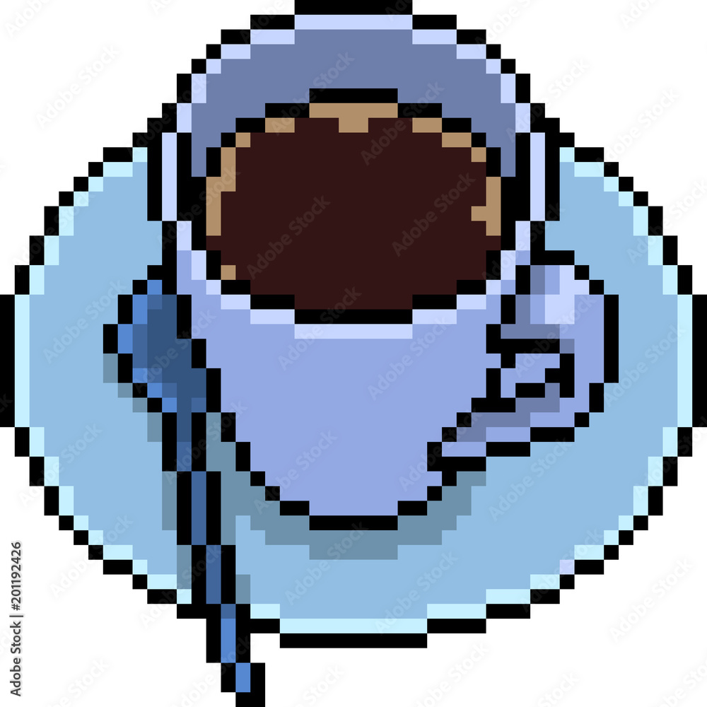 vector pixel art coffee vector pixel art coffee