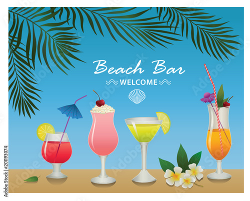 Set of alcohol drinks and cocktails. For menu, poster, banner and other design