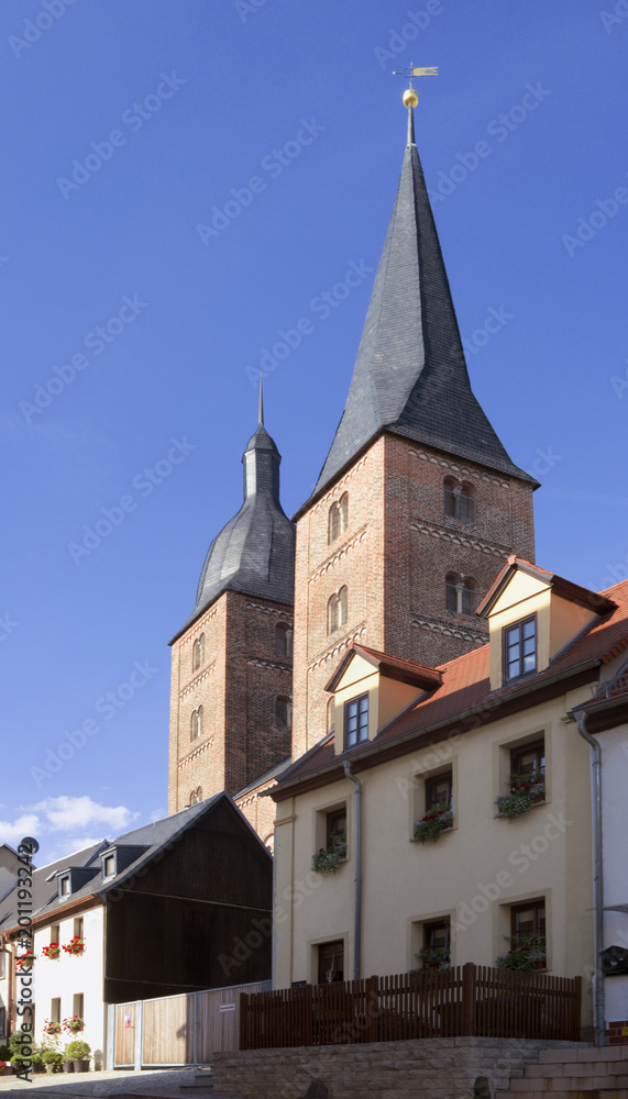 Altenburg / Germany: The so called Red Spires of the former collegiate church of the Virgin Mary