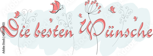 Die besten Wünsche - Grußkarte