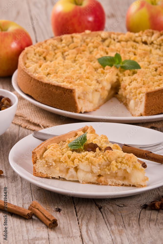 Crumble apple cake. Crumble apple cake.