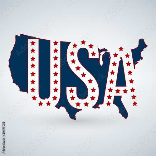 US logo or icon with USA le...
