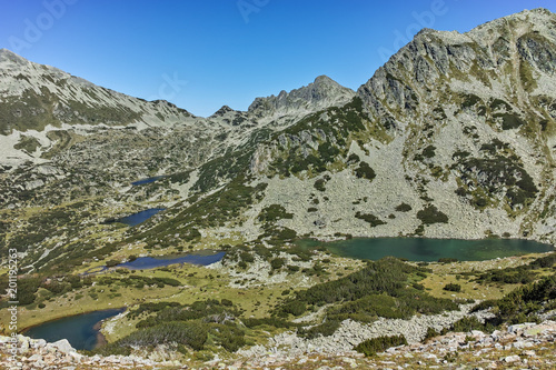 Amazing landscape with Prevalski lakes and Dzhangal peak, Pirin Mountain, Bulgaria