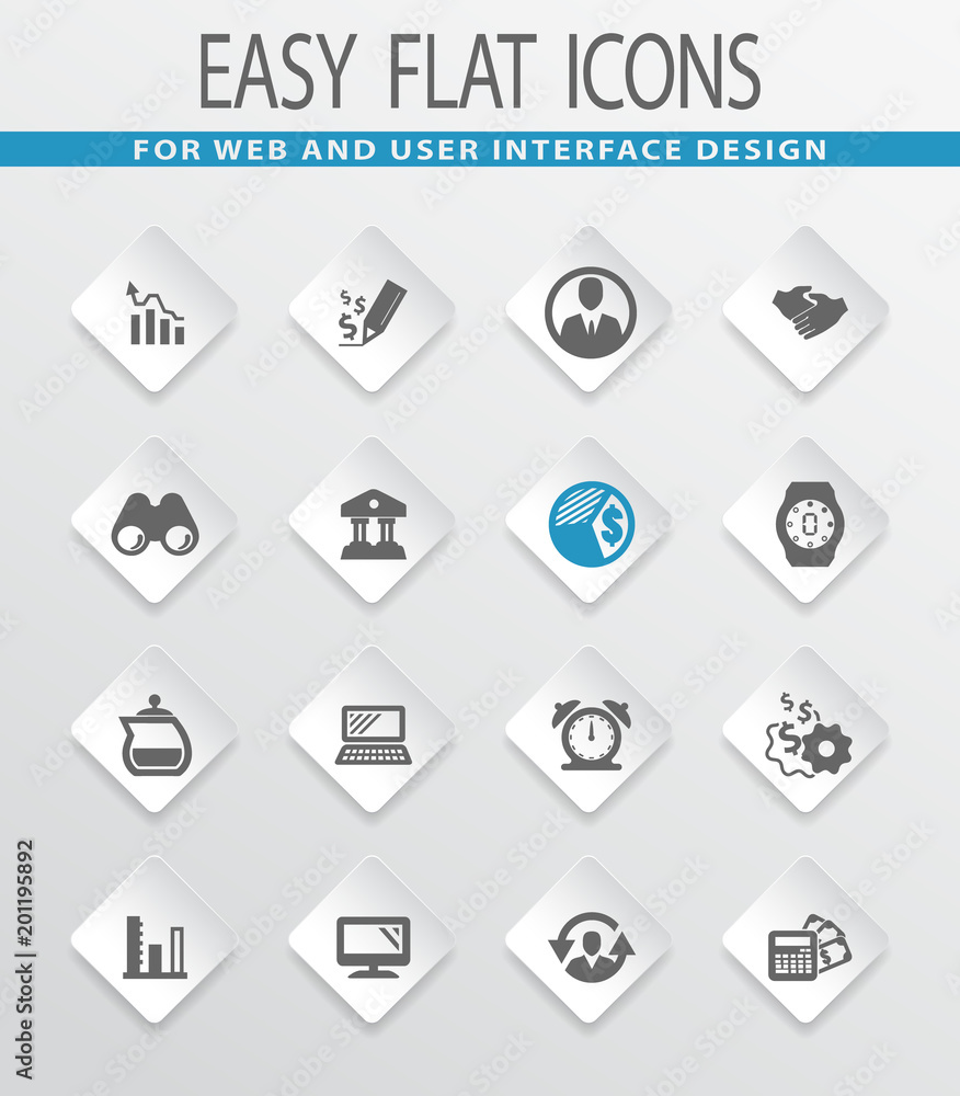 Business management and human resources icons set Business management and human resources icons set