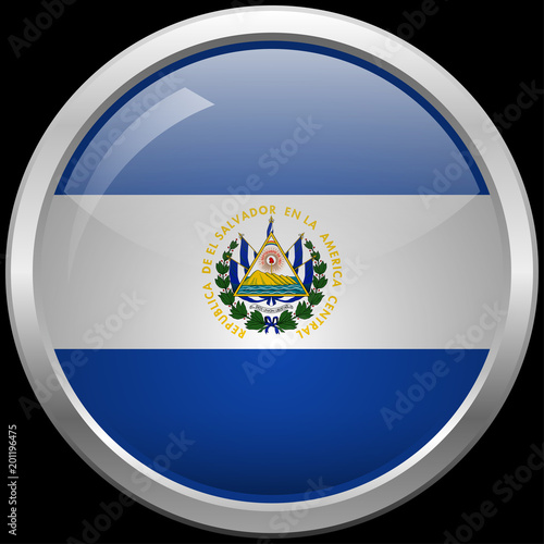 Free Download El Salvador flag glass button vector illustration - GFXLoad