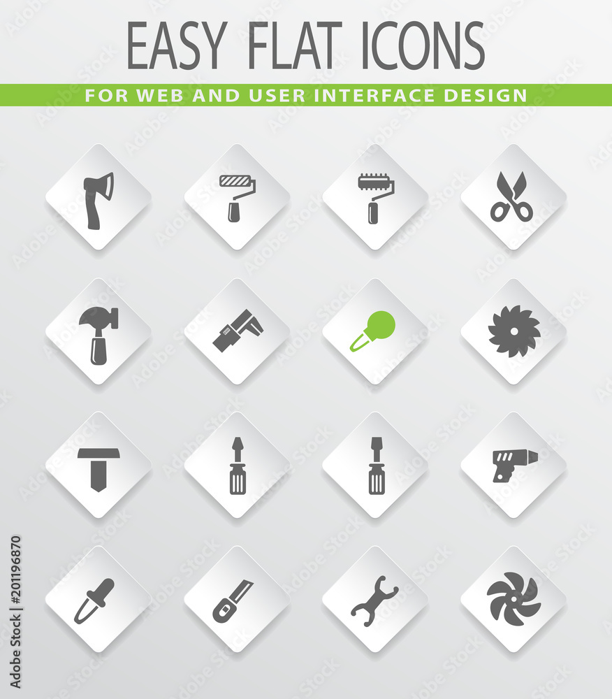 Work tools icons set Work tools icons set