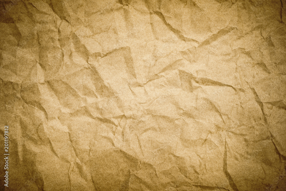 Fototapeta premium Old crumpled paper background