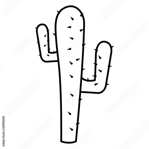 cactus nopal natural icon vector illustration design
