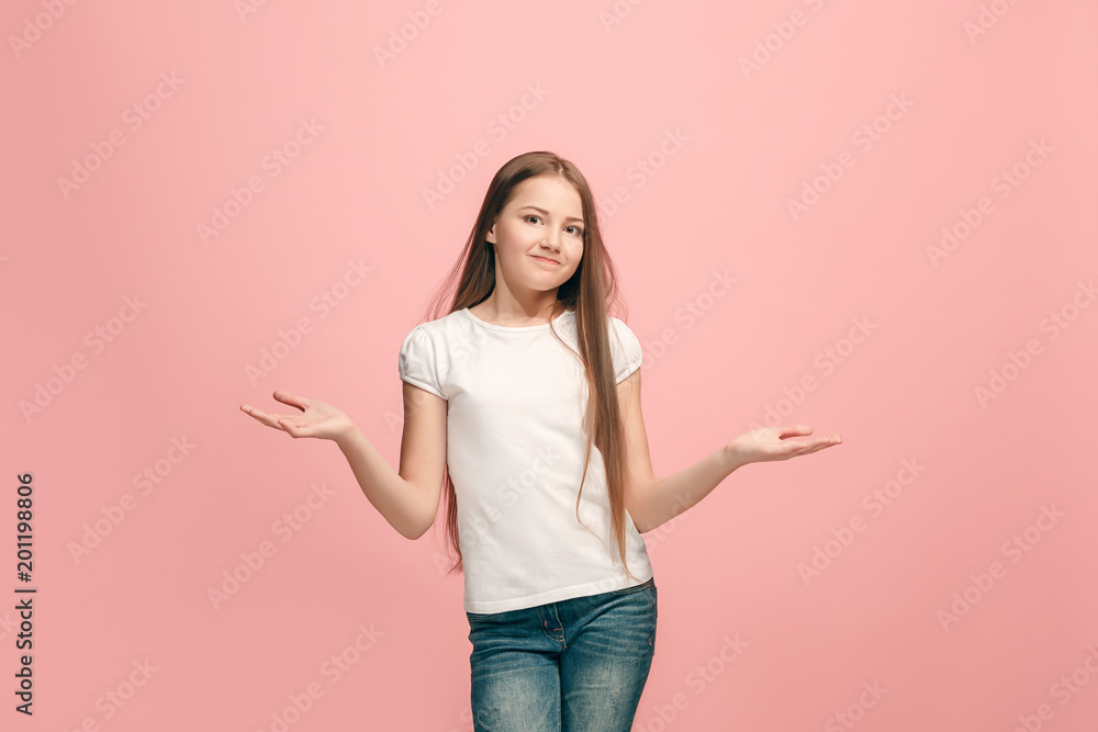 Beautiful teen girl looking suprised and bewildered Beautiful teen girl looking suprised and bewildered
