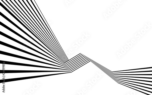 black and white stripe line abstract graphic optical art